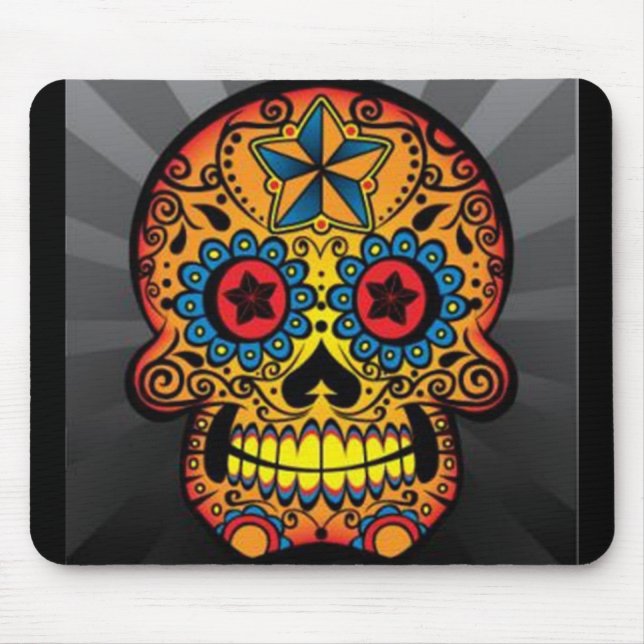 Tätowierungs-Schädel Mousepad (Vorne)
