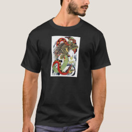 Tätowierungsdesign für Adler und Schlangen T-Shirt