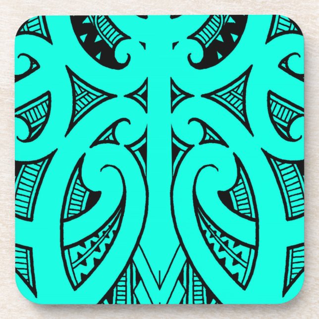 Tätowierungsentwurf koru Form Ta Moko Getränkeuntersetzer (Vorderseite)
