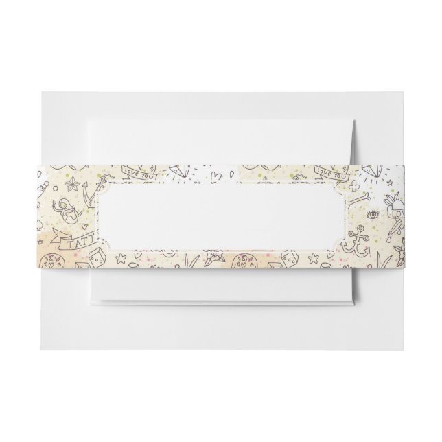 Tätowierungskonzeptmuster Einladungsbanderole (Vorderseite Beispiel)