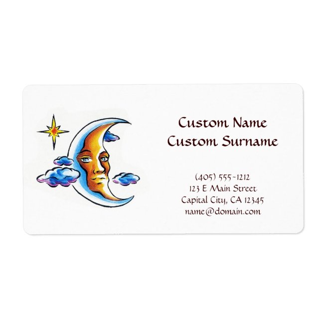 Tätowierungszeichen Cooler Cartoon Mondsternwolken (Vorne)