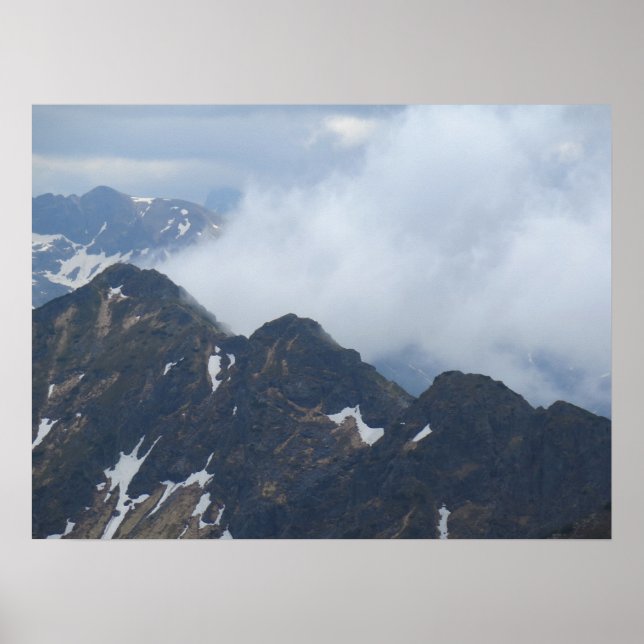 Tatra in Wolken Poster (Vorne)
