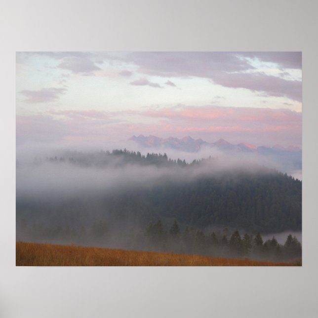 Tatra und Nebel Poster (Vorne)