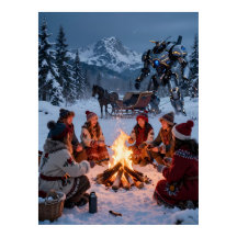 Tatra-Winter-Campingplatz-Schlitten-Szene-Plakat