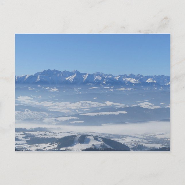 Tatras Winterblick auf Gorce Poster Postkarte (Vorderseite)