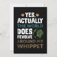 Tatsächlich dreht sich die Welt um mein Whippet