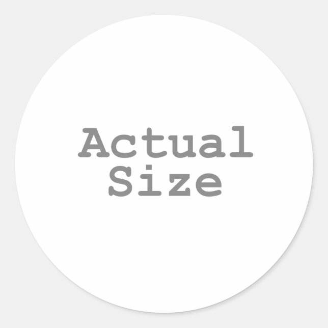 Tatsächliche Größe Runder Aufkleber (Vorderseite)
