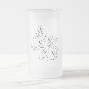 Tatsu Asiatische Drachen sind Fantasie-mythologisc Mattglas Bierglas