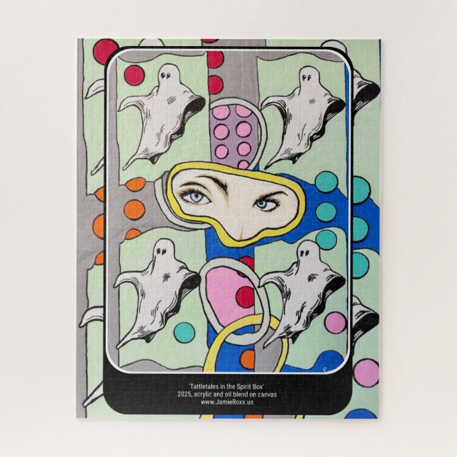 "Tattletales in the Spirit Box" Gemälde auf einem Puzzle (Vertikal)