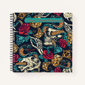 Tatto-Muster-Notebook Notizbuch