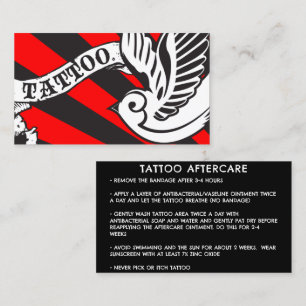 TATTOO AFTERCARE ANWEISUNGEN KALK VISITENKARTE