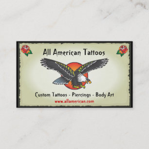 Tattoo American Eagle Business Cards Visitenkarte