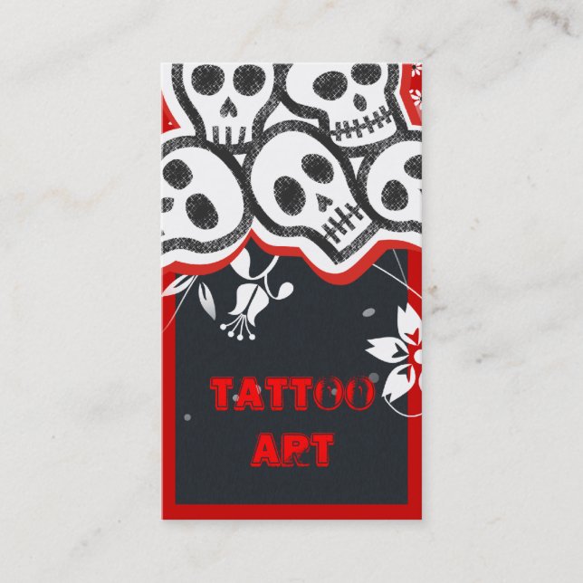 Tattoo Art Business Cards - Skulls Visitenkarte (Vorderseite)