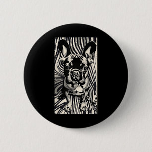 Tattoo Art French Bulldog Button