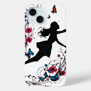 Tattoo Art Girl mit Schmetterlingen & Blume Case-Mate iPhone Hülle
