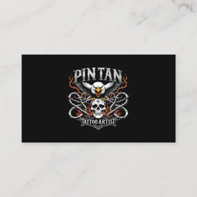 Tattoo Artist Beruflich Body Art Salon Visitenkarte (Vorderseite)