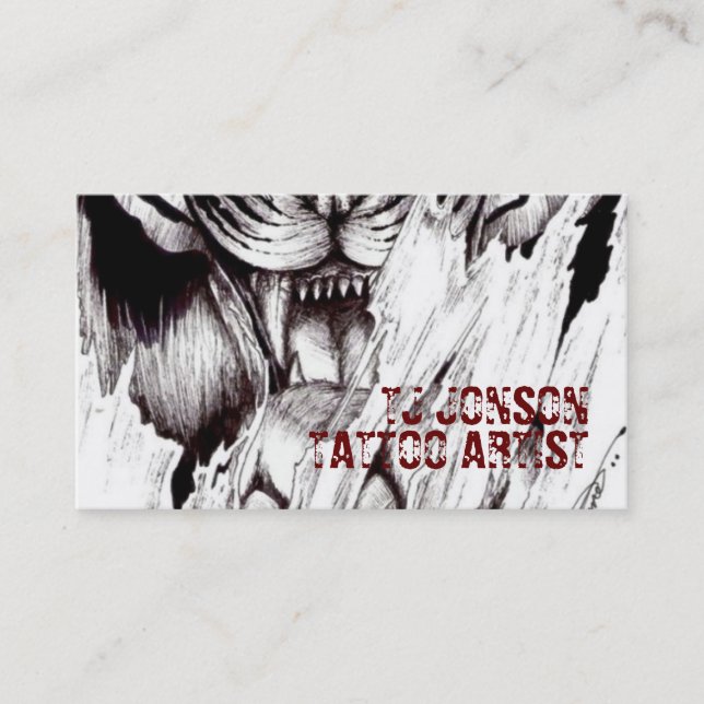 Tattoo Artist Body Business Card Visitenkarte (Vorderseite)