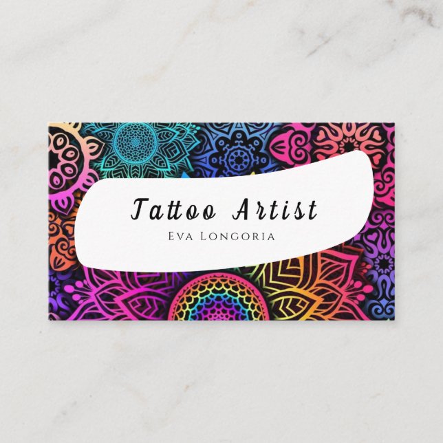 Tattoo Artist Business Card Visitenkarte (Vorderseite)