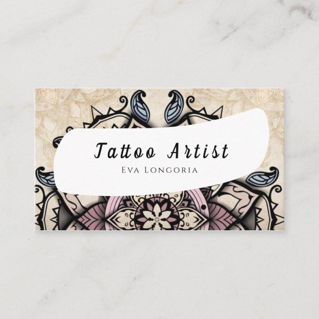Tattoo Artist Business Card Visitenkarte (Vorderseite)