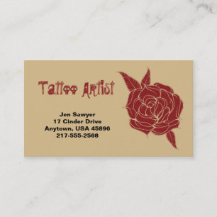 Tattoo Artist Business Card Visitenkarte