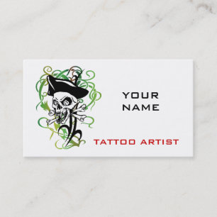 Tattoo Artist Business Cards Skull Pirate Visitenkarte