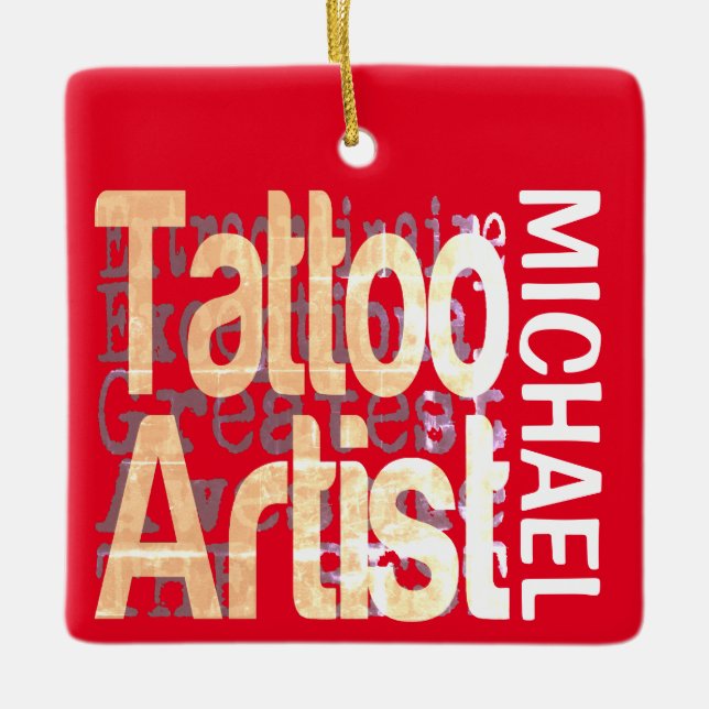 Tattoo Artist Extraordinaire CUSTOM Keramikornament (Vorderseite)