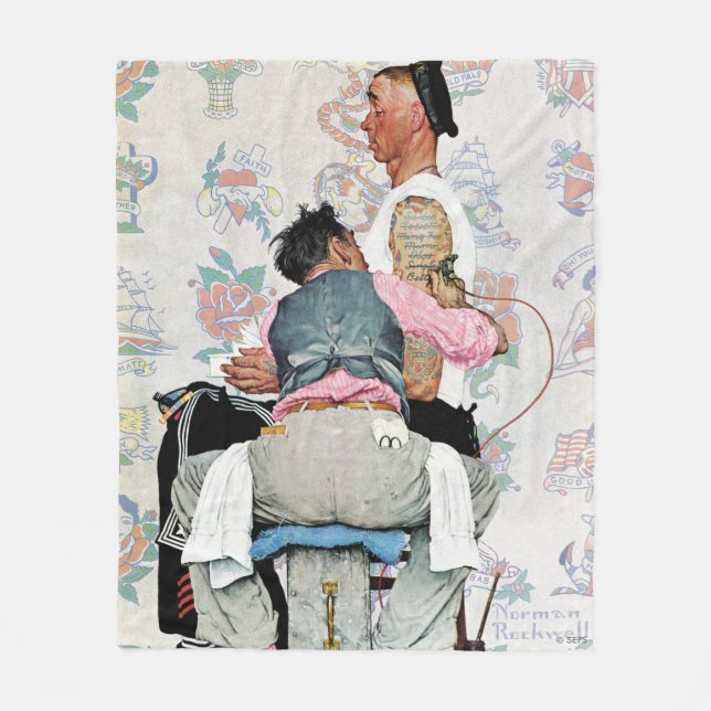 Tattoo Artist Fleecedecke (Vorderseite)