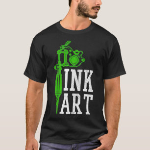 Tattoo Artist Ink Art Tattoo Gun Inkted Vintag Gif T-Shirt