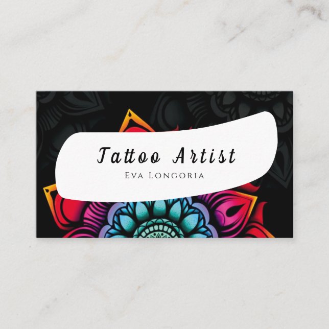 Tattoo Artist Visitenkarte (Vorderseite)