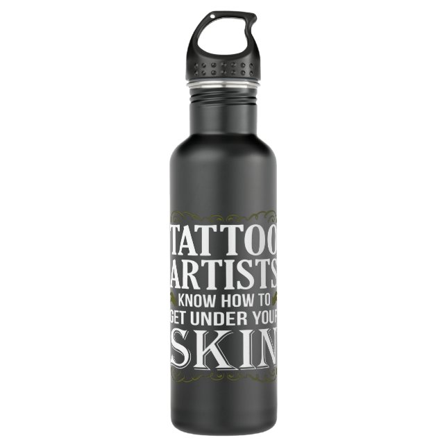 Tattoo Artists kennen Funny Tattoos Lover Graphic Edelstahlflasche (Vorderseite)