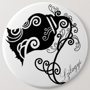 Tattoo Black Blume Button