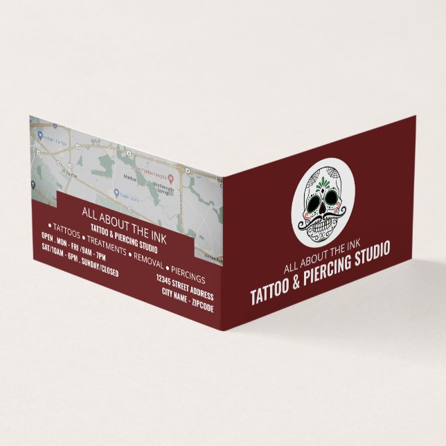 Tattoo & Body Piercing Studio, Ernennung Visitenkarten (Vorderseite)