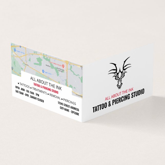 Tattoo & Body Piercing Studio, Ernennung Visitenkarten (Vorderseite)