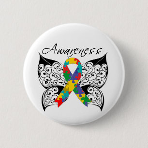 Tattoo Butterfly Awareness - Autismus Button