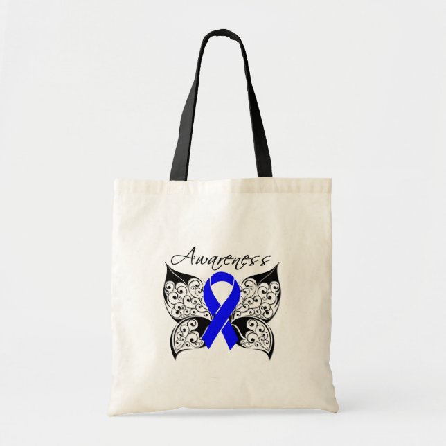Tattoo Butterfly Awareness - Colon Cancer Tragetasche (Vorne)