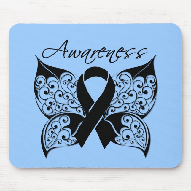 Tattoo Butterfly Awareness - Hautkrebs Mousepad (Vorne)