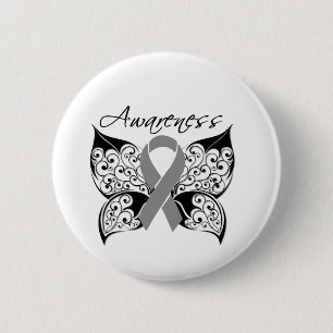 Tattoo Butterfly Awareness - Hirnkrebs Button