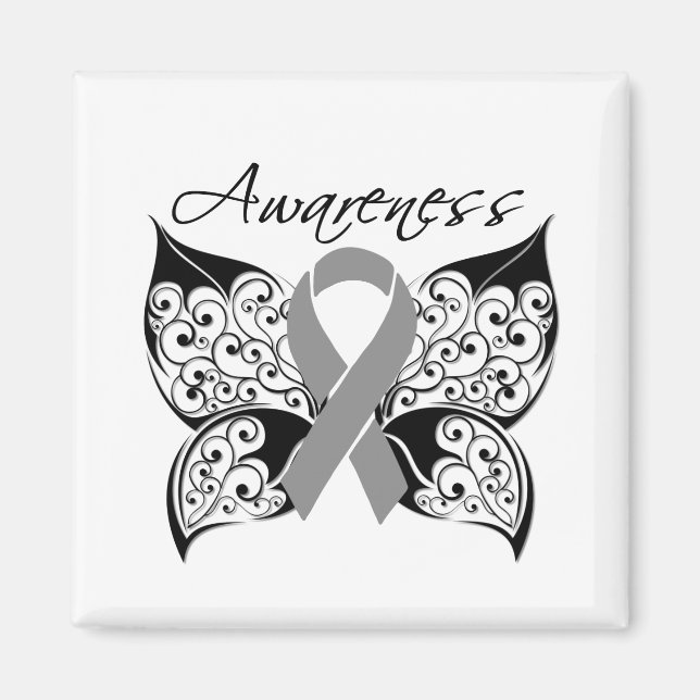 Tattoo Butterfly Awareness - Hirnkrebs Magnet (Vorne)