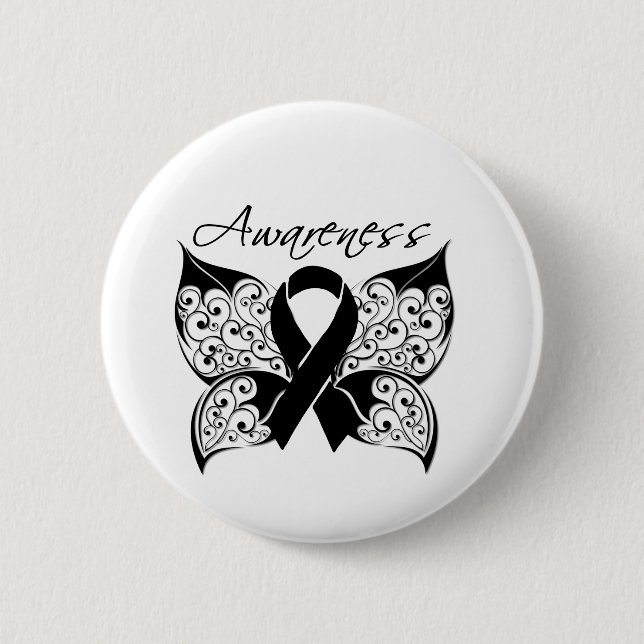 Tattoo Butterfly Awareness - Melanom Button (Vorderseite)