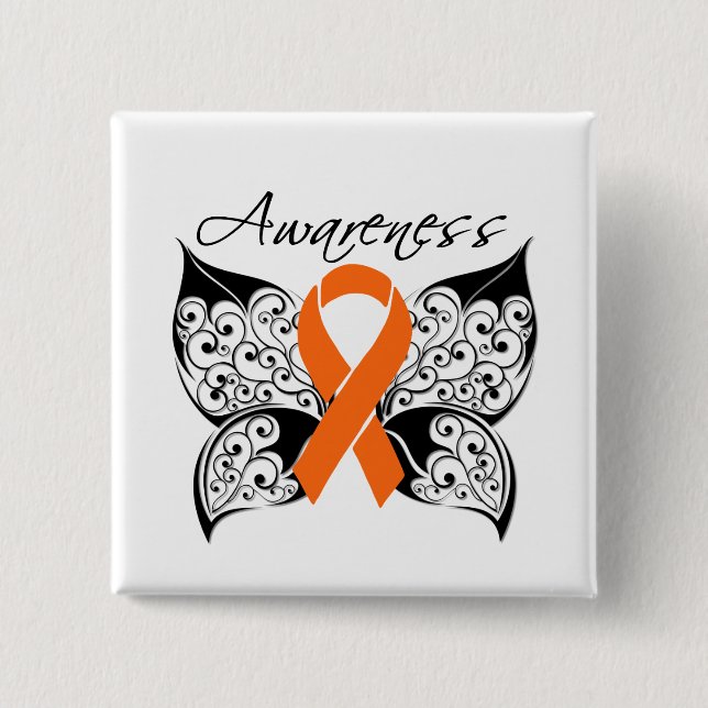 Tattoo Butterfly Awareness - Multiple Sklerose Button (Vorderseite)