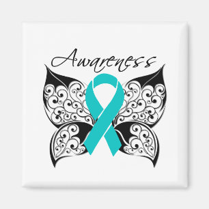 Tattoo Butterfly Awareness - Ovarialkarzinom Magnet