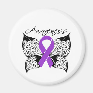 Tattoo Butterfly Awareness - Pancreatic Cancer Magnet