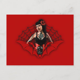 Tattoo Button Up Postkarte