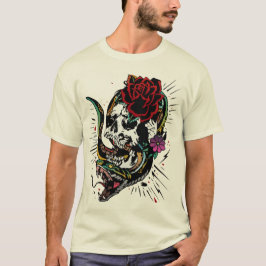 Tattoo Cobra Serpent Totenkopf Crane old School T-Shirt