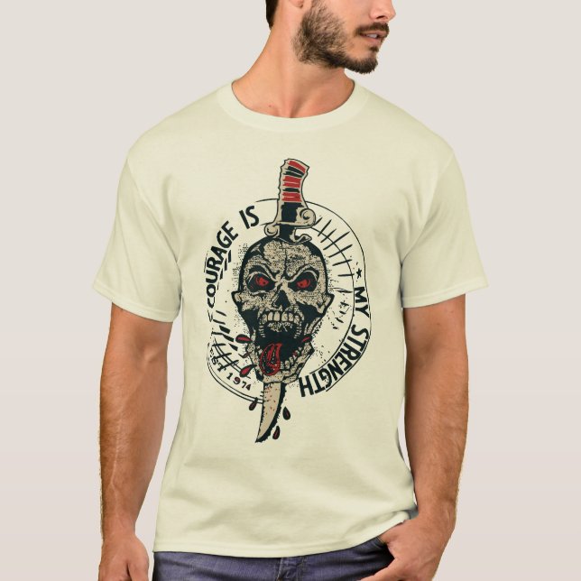 Tattoo courage is my strenght head crane c T-Shirt (Vorderseite)