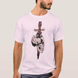 Tattoo crane transperce dague old school kopf T-Shirt