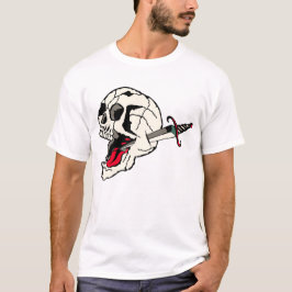 Tattoo crane transperce dolus Totenkopf old sch T-Shirt