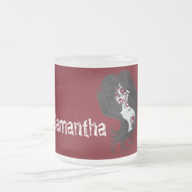 Tattoo Day Dead Mattiert Glass Coffee Tasse Cup (Mittel)