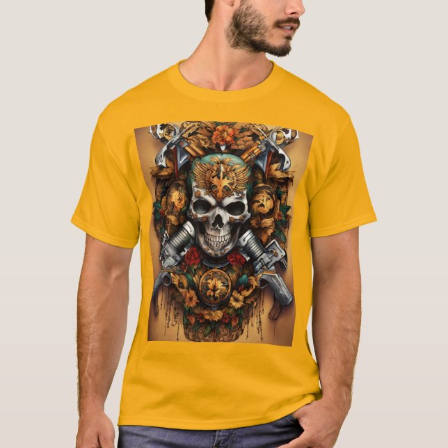 Tattoo Design Hemd für Männer T-Shirt (Vorderseite)