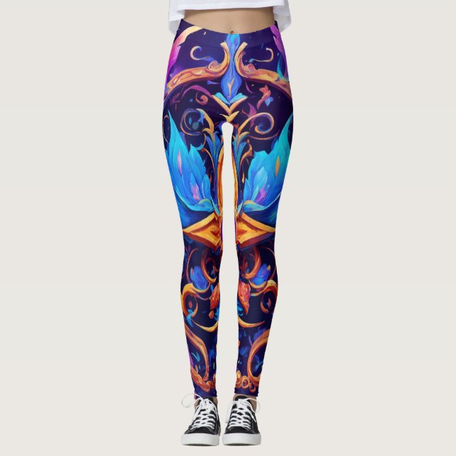 Tattoo Design Leggings (Vorderseite)